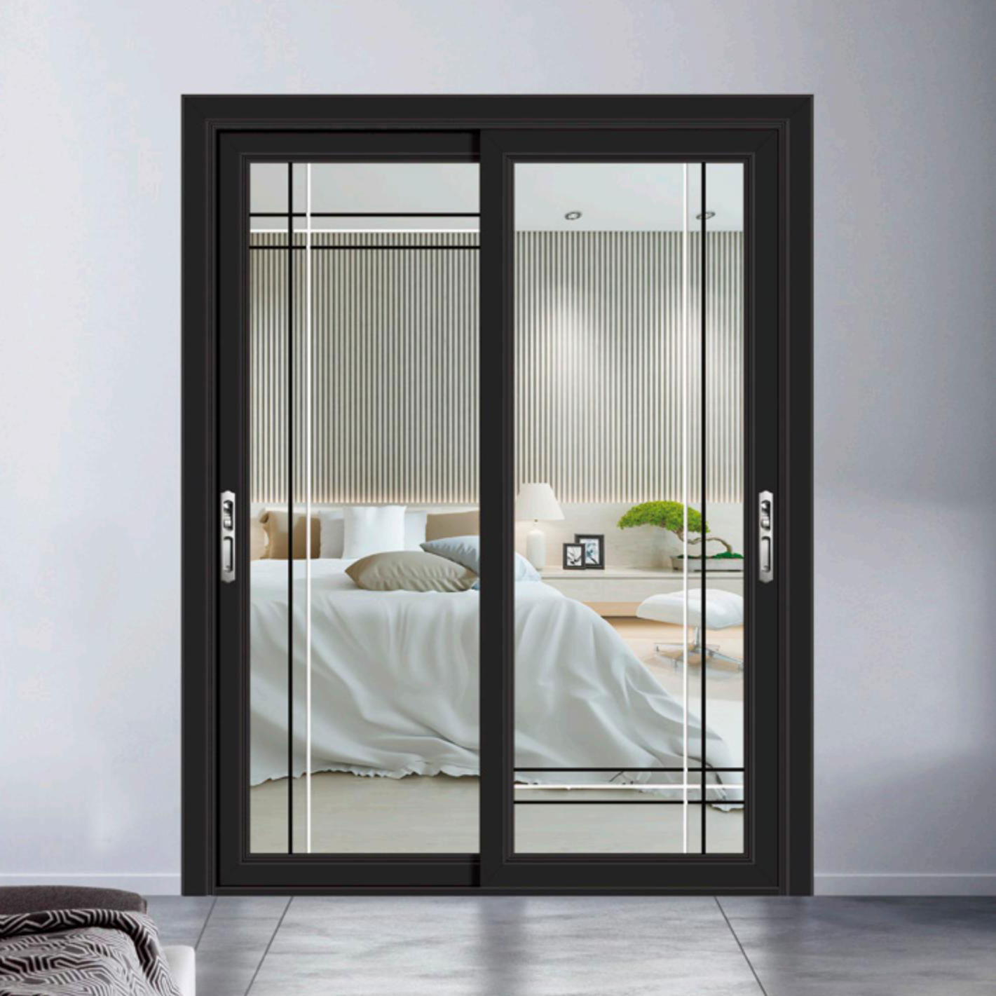 88平板-推拉/平開(kāi)門(mén)系列-OS-19019-瓷泳黑